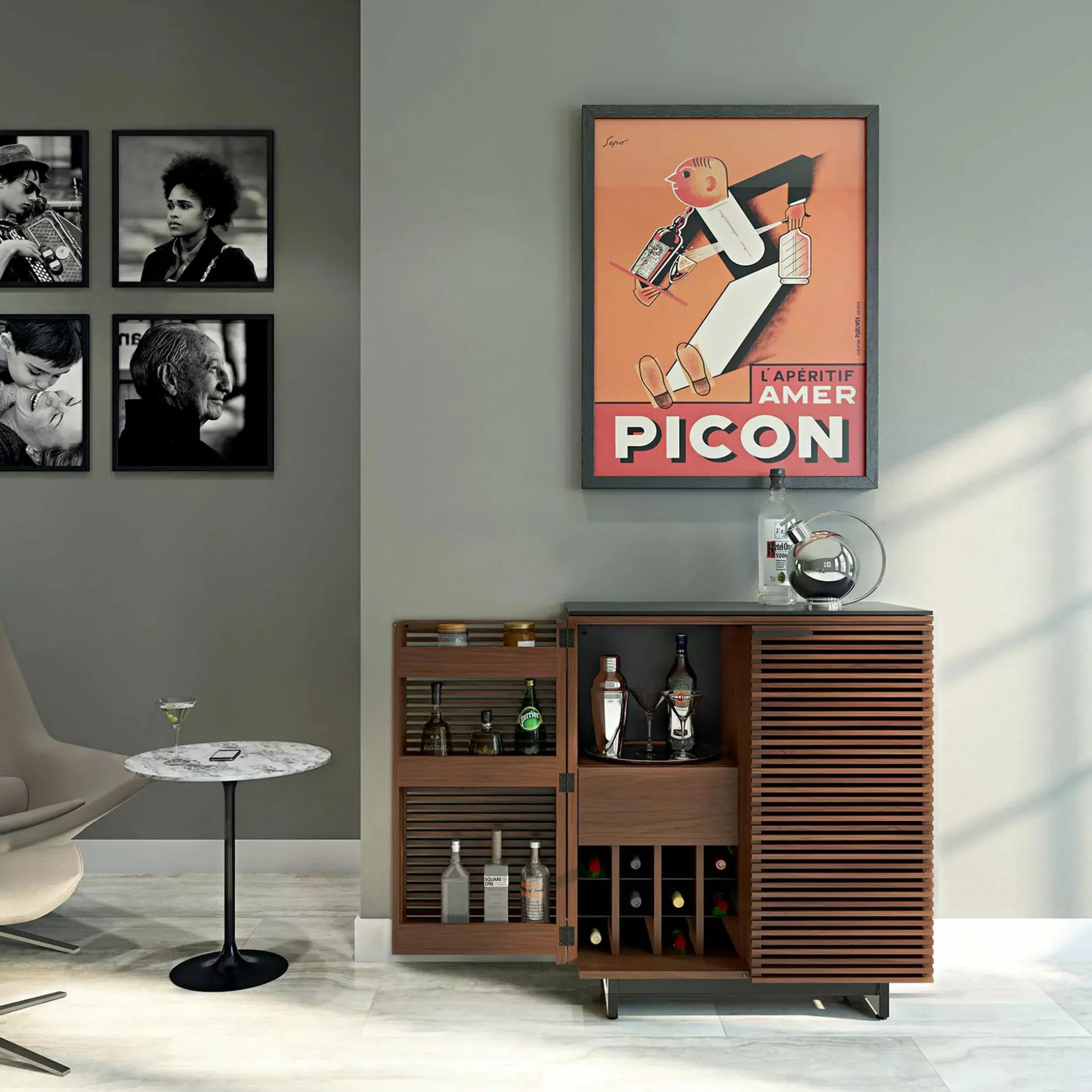 Corridor 5620 - Bar Cabinet & Wine Storage by BDI