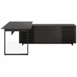 Corridor Office 6531 - Modular Wood and Tempered Glass Desk by BDI