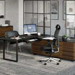 Corridor Office 6531 - Modular Wood and Tempered Glass Desk by BDI