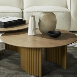 Cove - Coffee Table with Swivel Oak Top by Trica
