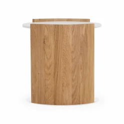 Dala - Marble and Solid Oak Side Table