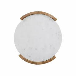 Dala - Marble and Solid Oak Side Table