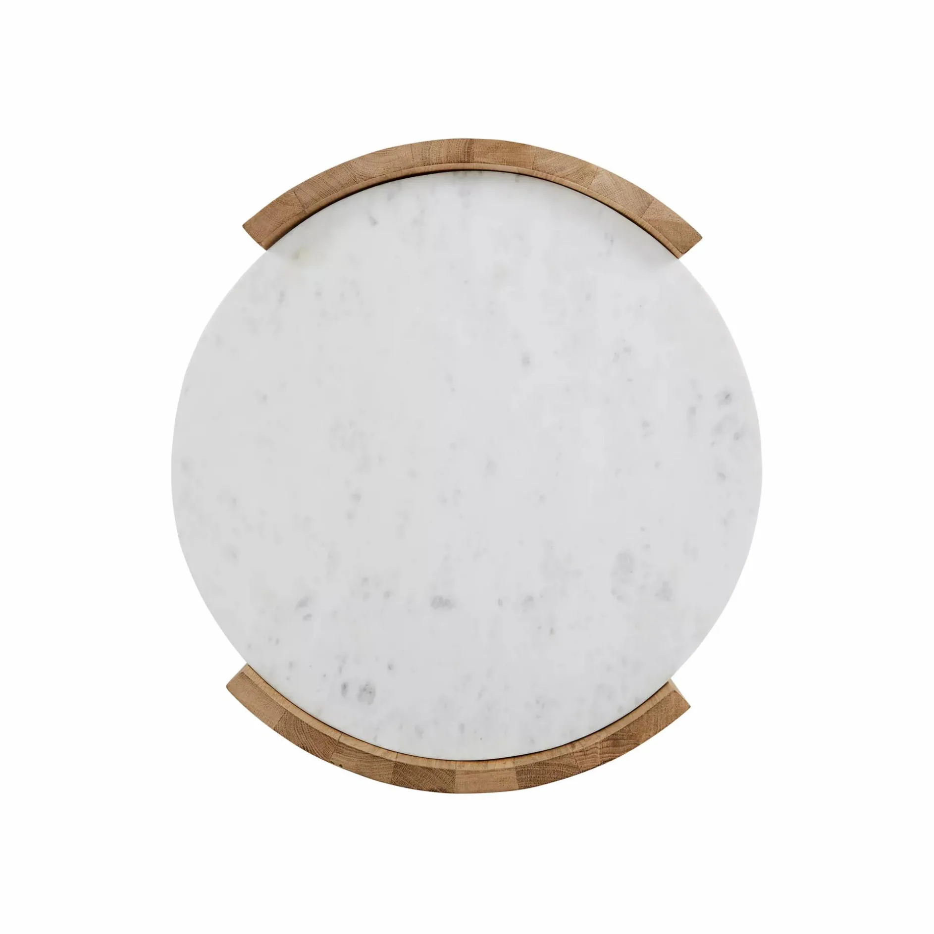 Dala - Marble and Solid Oak Side Table