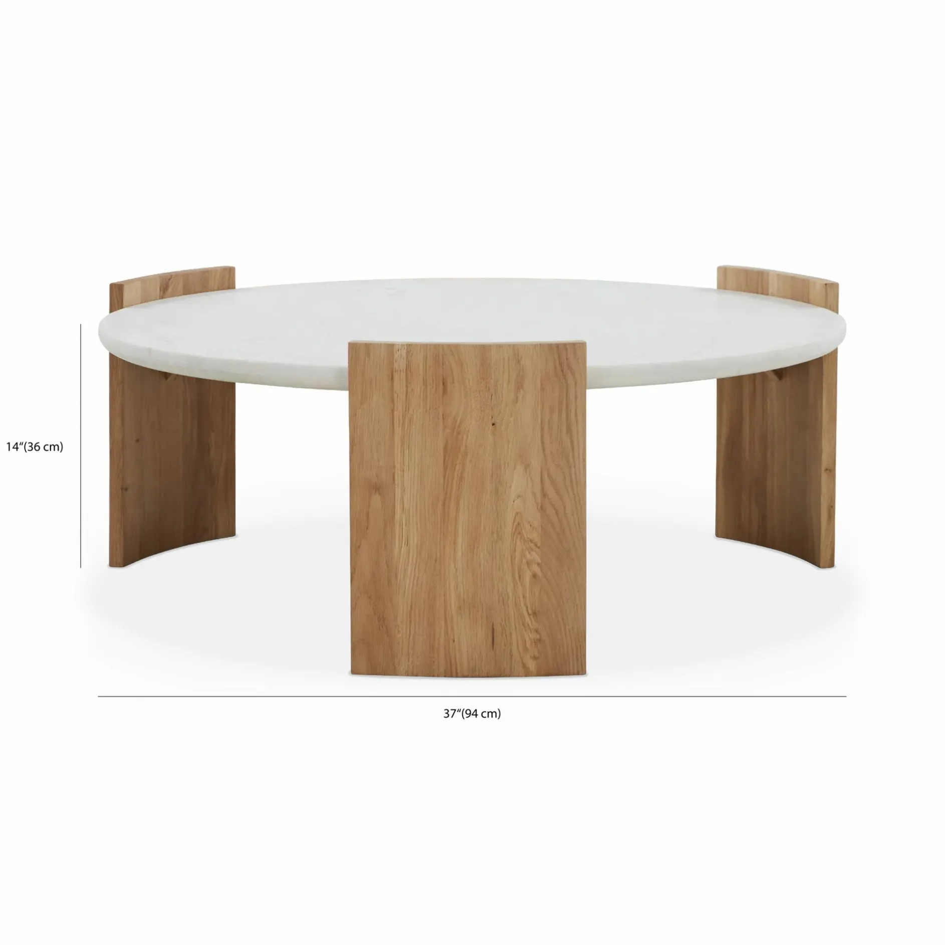 Dala - Marble and Solid Oak Coffee Table
