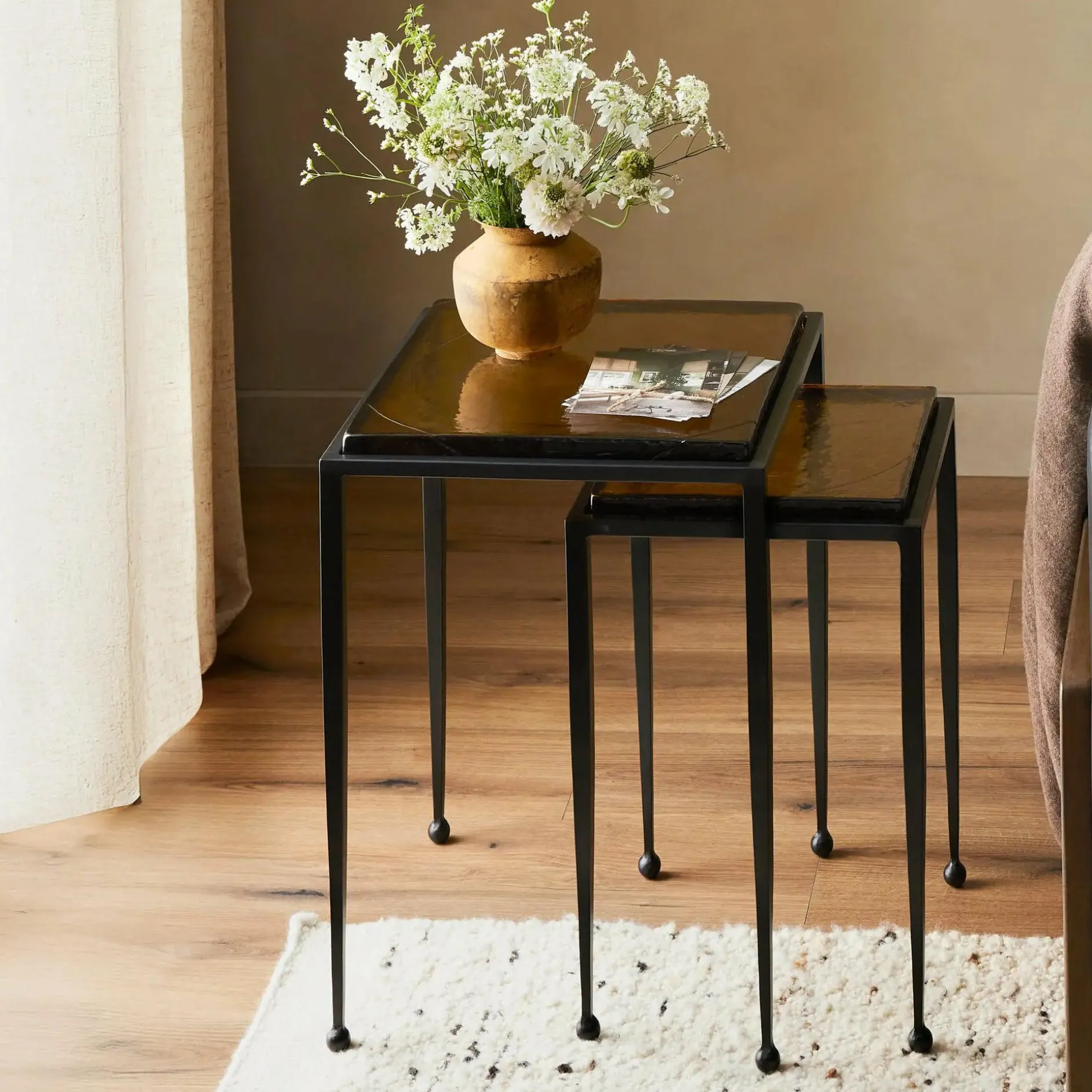 Dalston - Glass Nesting Tables by Four Hands