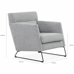 Degano - Armchair with Sled Base by Furninova