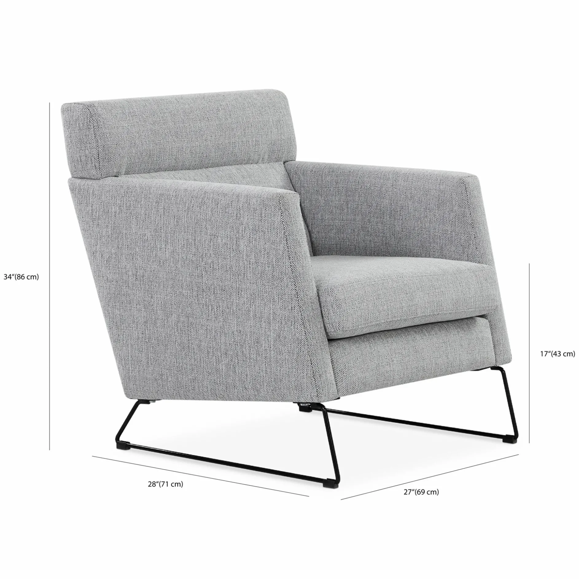 Degano - Armchair with Sled Base by Furninova