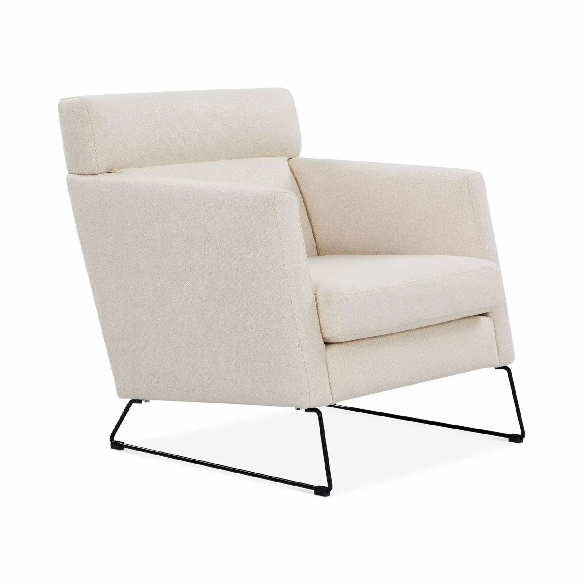 Degano - Armchair with Sled Base by Furninova