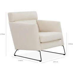 Degano - Armchair with Sled Base by Furninova