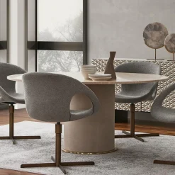 Dhirwa - Travertine Dining Table