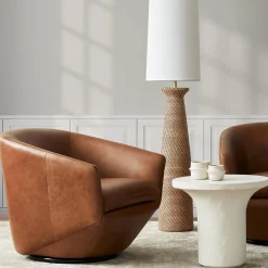 Dinant - Leather Swivel Armchair
