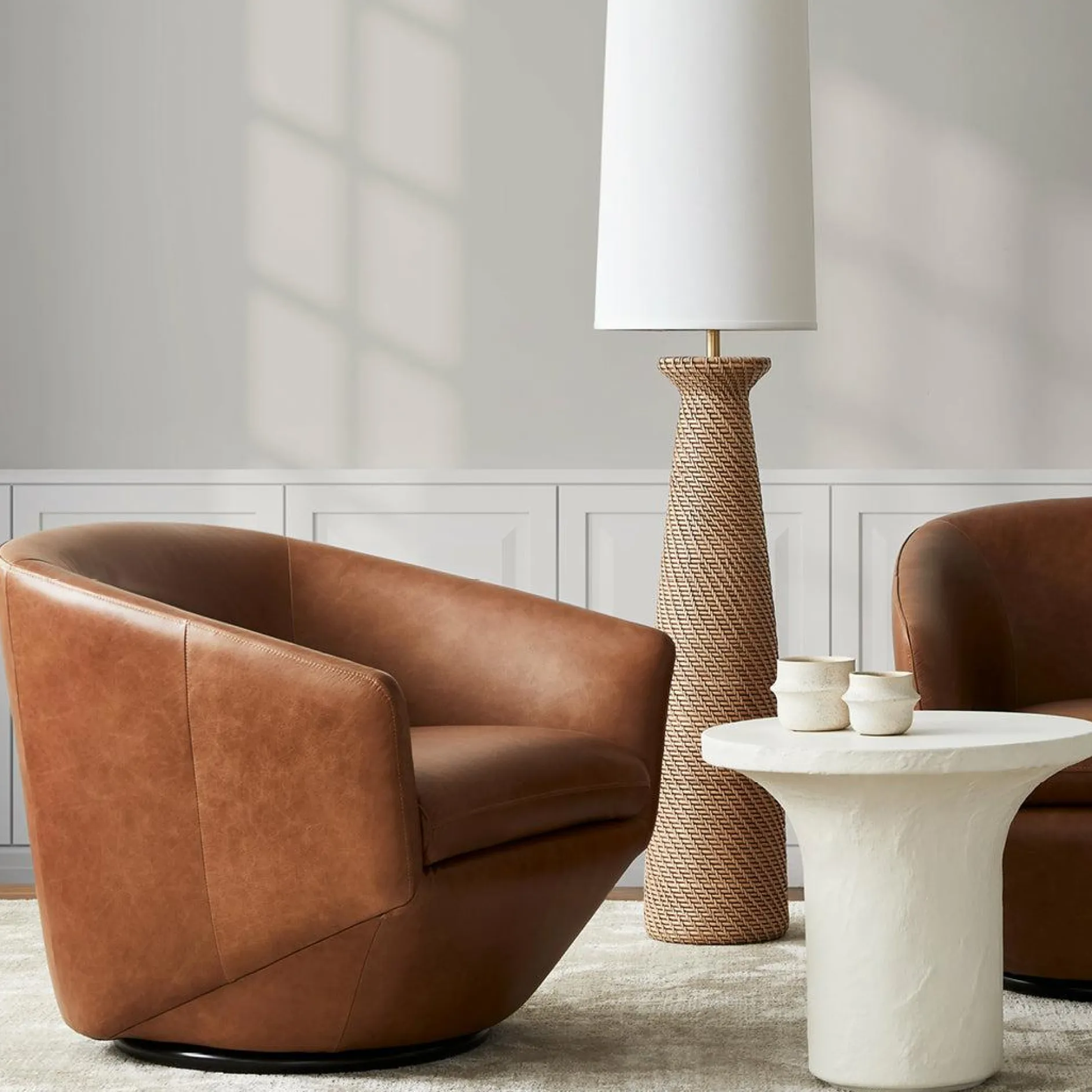 Dinant - Leather Swivel Armchair