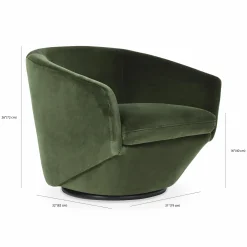 Dinant - Velvet Swivel Armchair