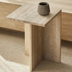 Divine - Travertine Side Table
