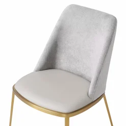 Dover - Leather and Velvet Dining Chair