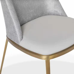 Dover - Leather and Velvet Dining Chair
