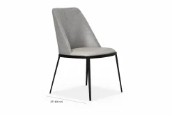 Dover - Leather and Velvet Dining Chair