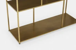 Eiffel - Antique Brass Low Shelving Unit