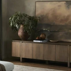 Elle - Oak Wood Media Console by Four Hands