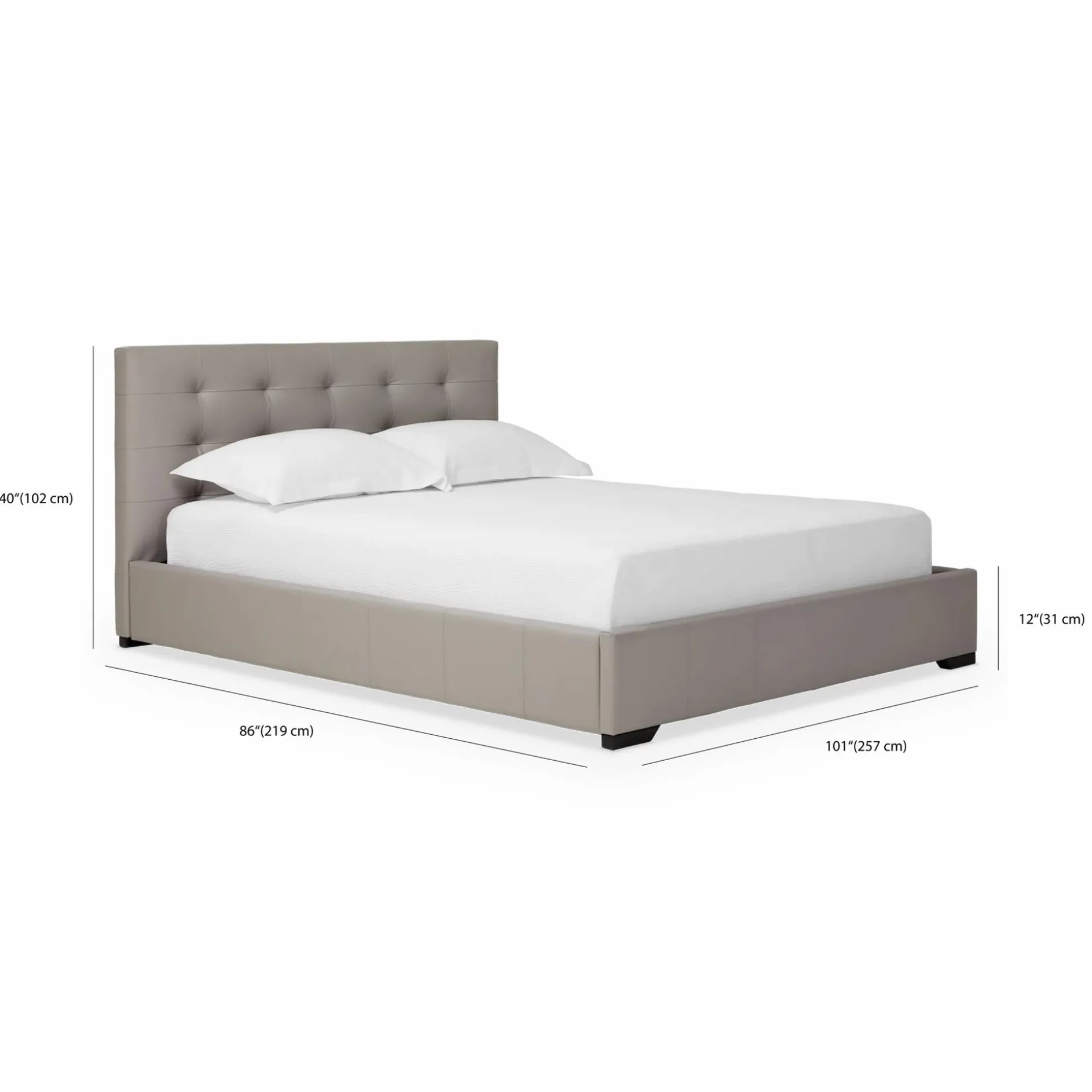 Emma - Upholstered Bed with Tufted Headboard