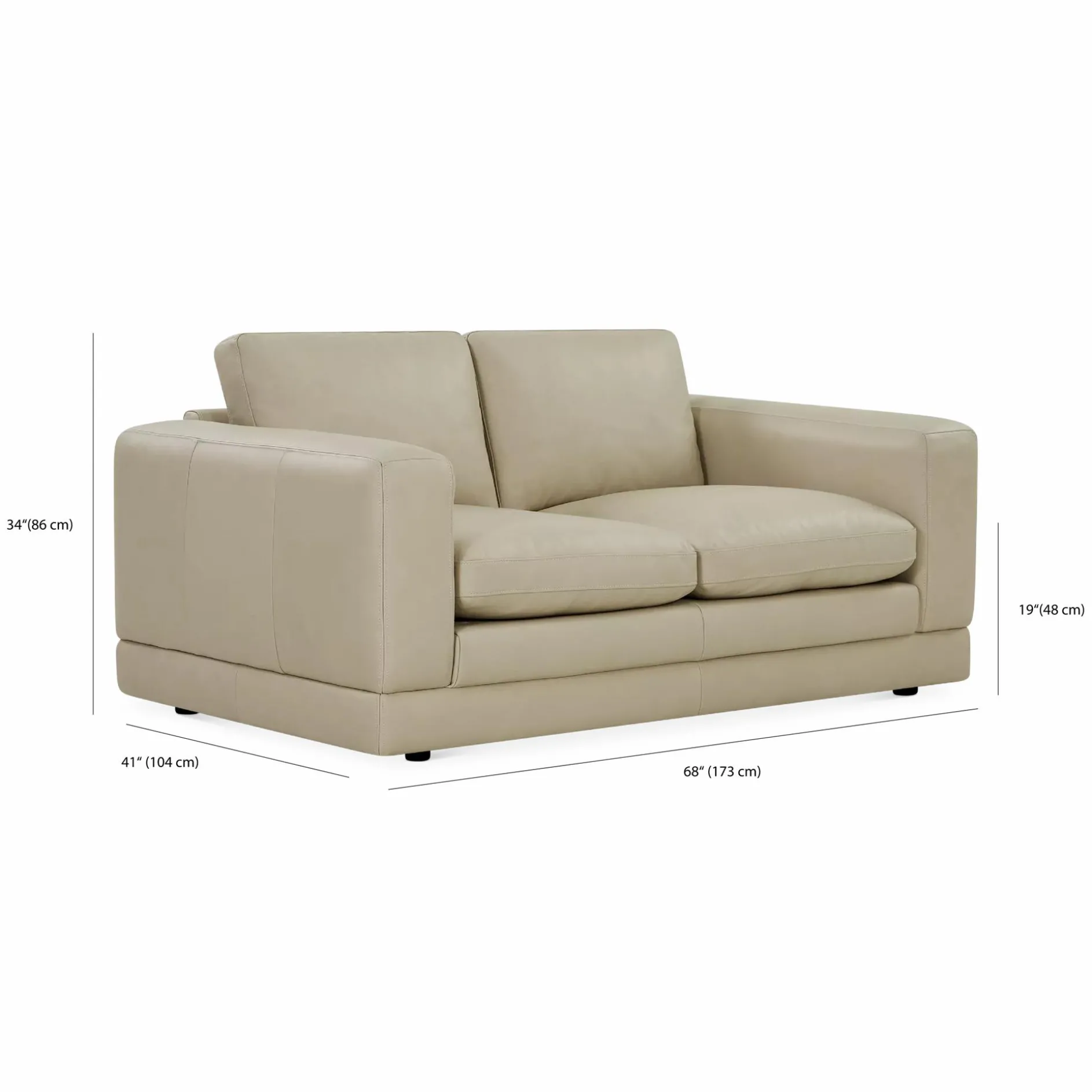 Erika - 2-Seater Leather Sofa