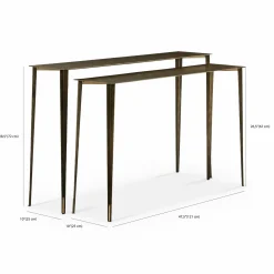 Etoile - Brushed Brass Console Tables by Cattelan Italia
