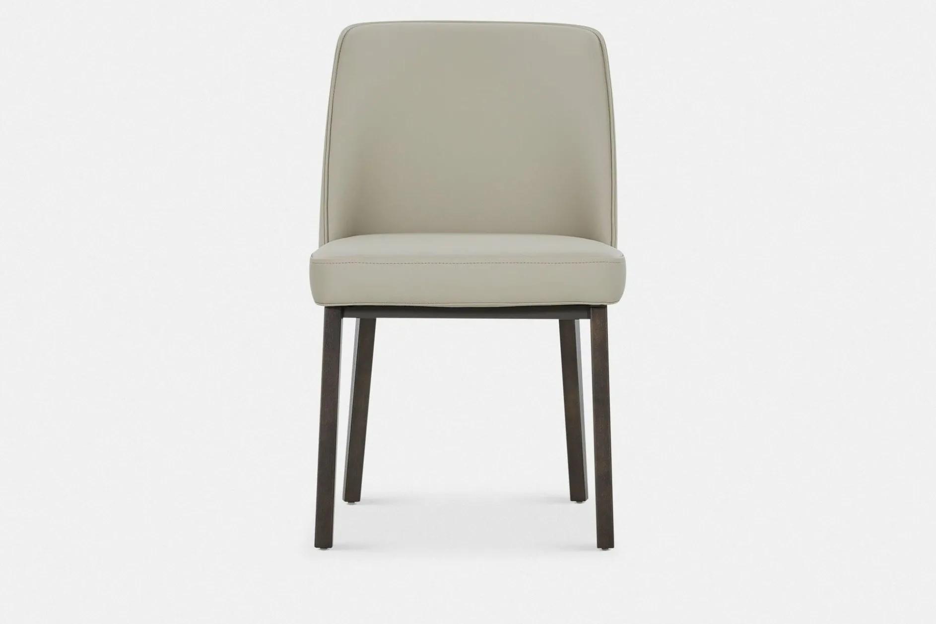 Eva - Faux Leather and Wood Dining Chair by Trica