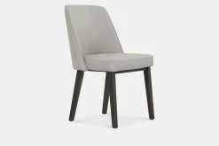 Eva - Faux Leather and Wood Dining Chair by Trica