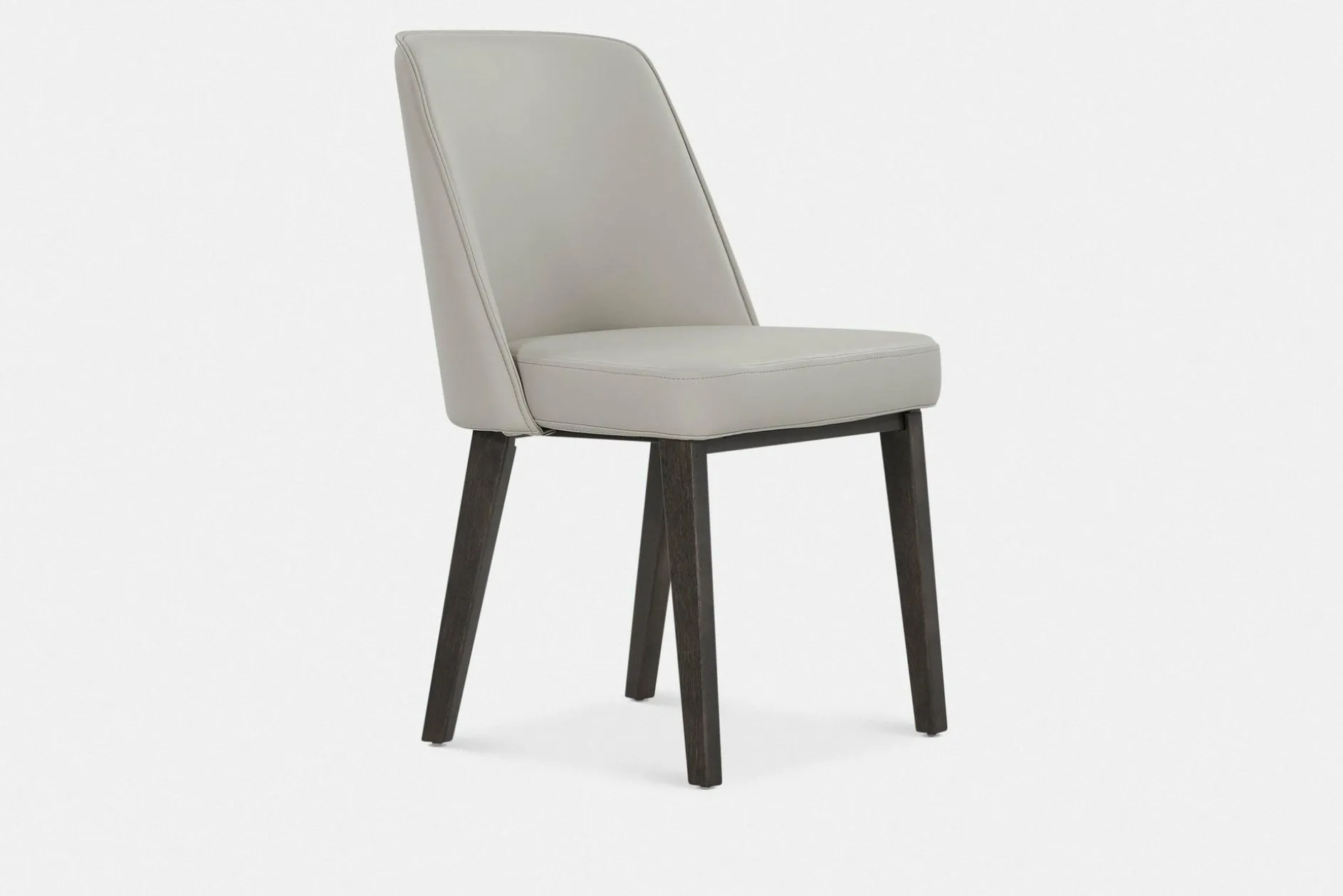 Eva - Faux Leather and Wood Dining Chair by Trica