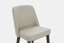 Eva - Faux Leather and Wood Dining Chair by Trica