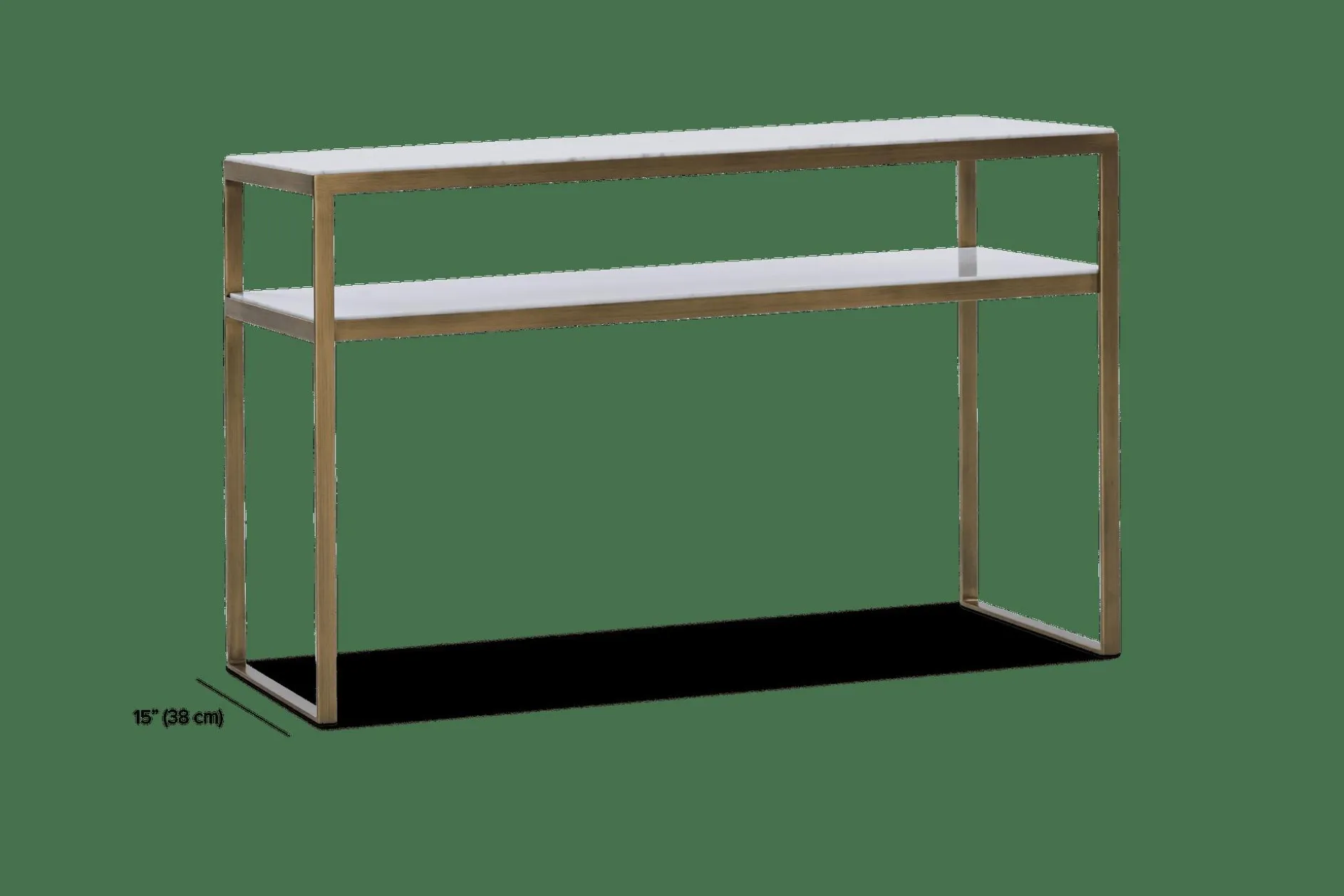 Evert - Marble and Antique Brass Console