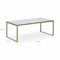 Evert - Marble and Brass Coffee Table
