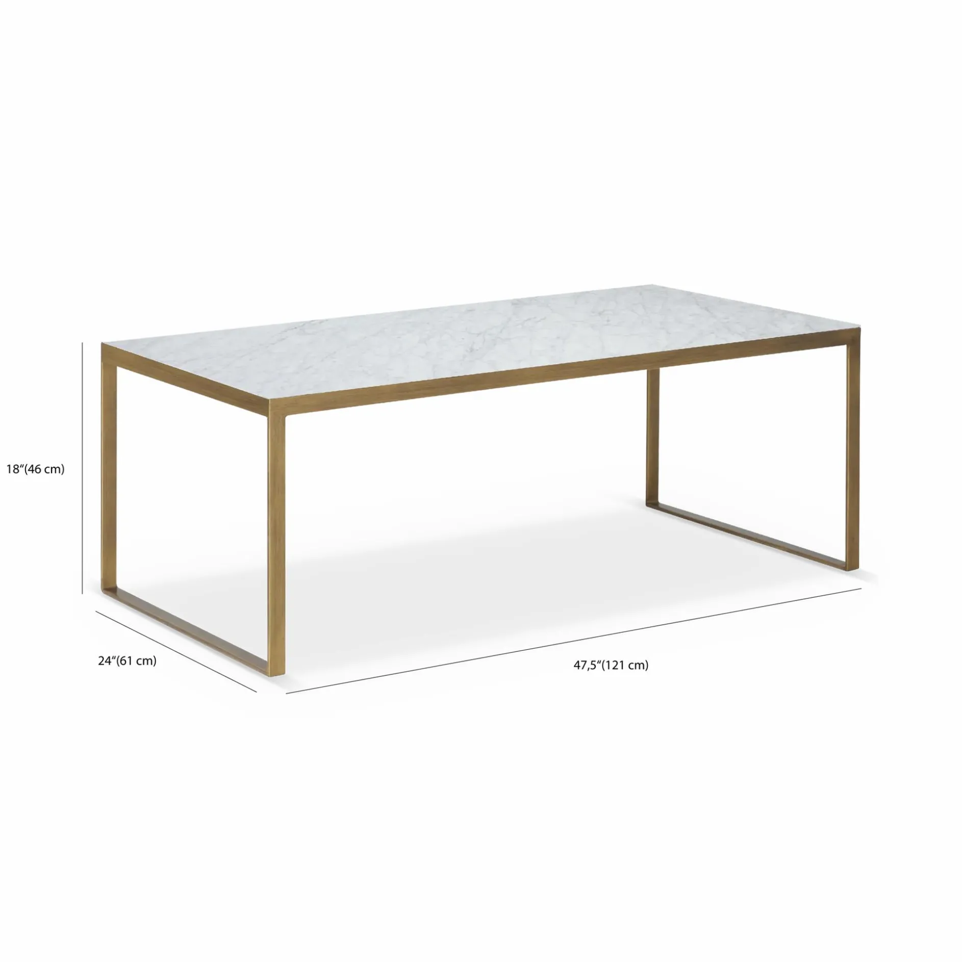 Evert - Marble and Brass Coffee Table