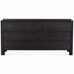 Ezri - Carved Black Oak Dresser by Four Hands
