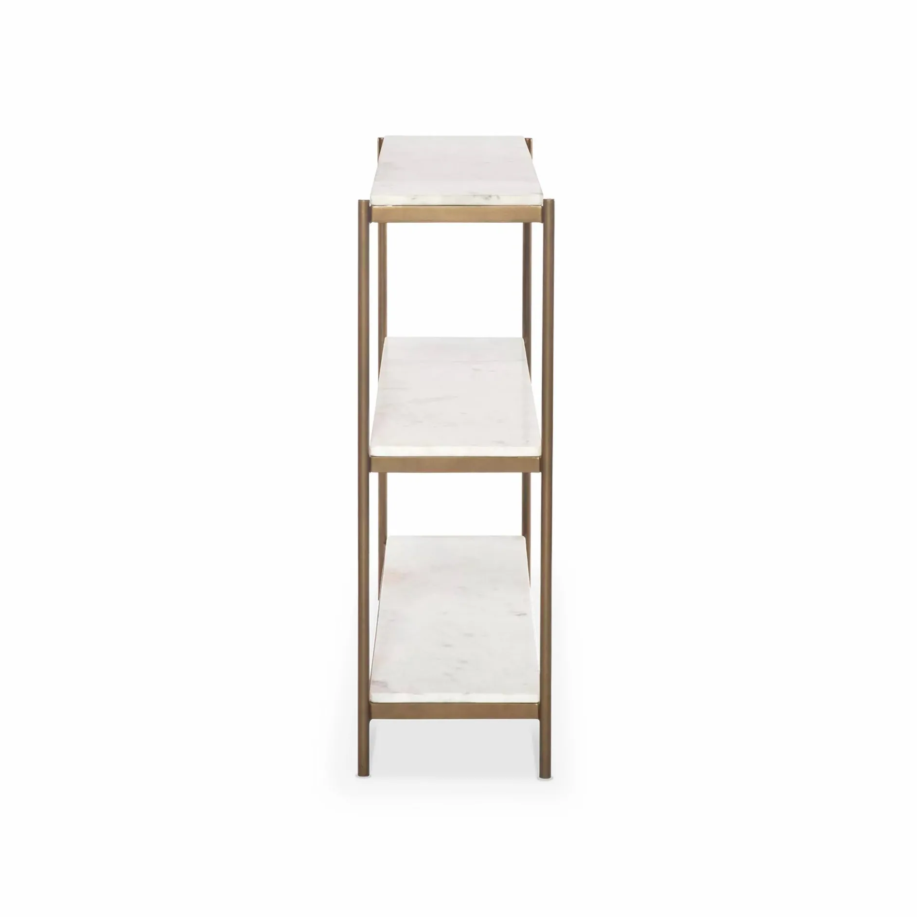 Felix - Antique Brass and Marble Console by Four Hands