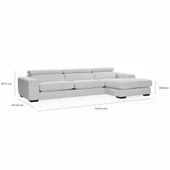 Ferrari - Sectional Sofa with Adjustable Headrest by Furninova