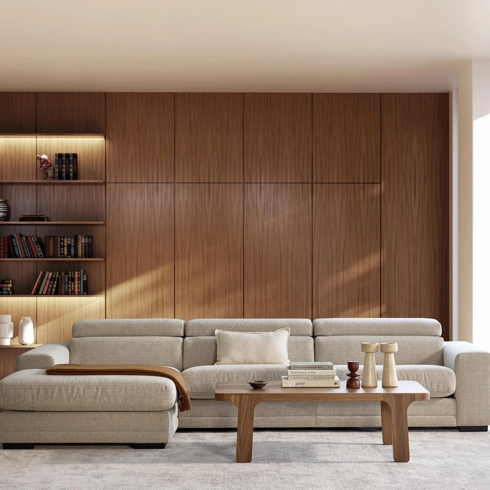 Ferrari - Sectional Sofa with Adjustable Headrest by Furninova