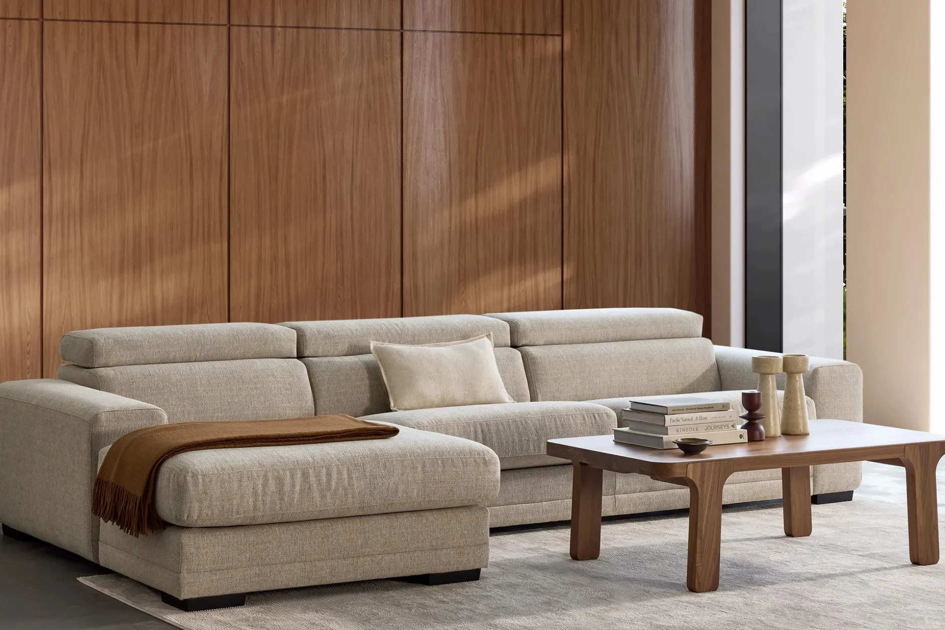 Ferrari - Sectional Sofa with Adjustable Headrest by Furninova