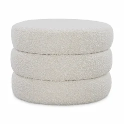 Fiel - Bouclé Fabric Upholstered Pouf