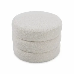 Fiel - Bouclé Fabric Upholstered Pouf