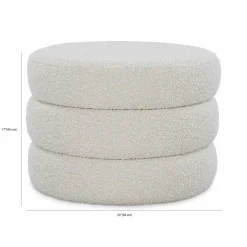 Fiel - Bouclé Fabric Upholstered Pouf