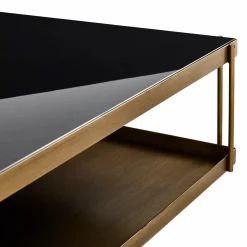 Finch - Glass and Brass Coffee Table
