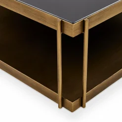 Finch - Glass and Brass Coffee Table