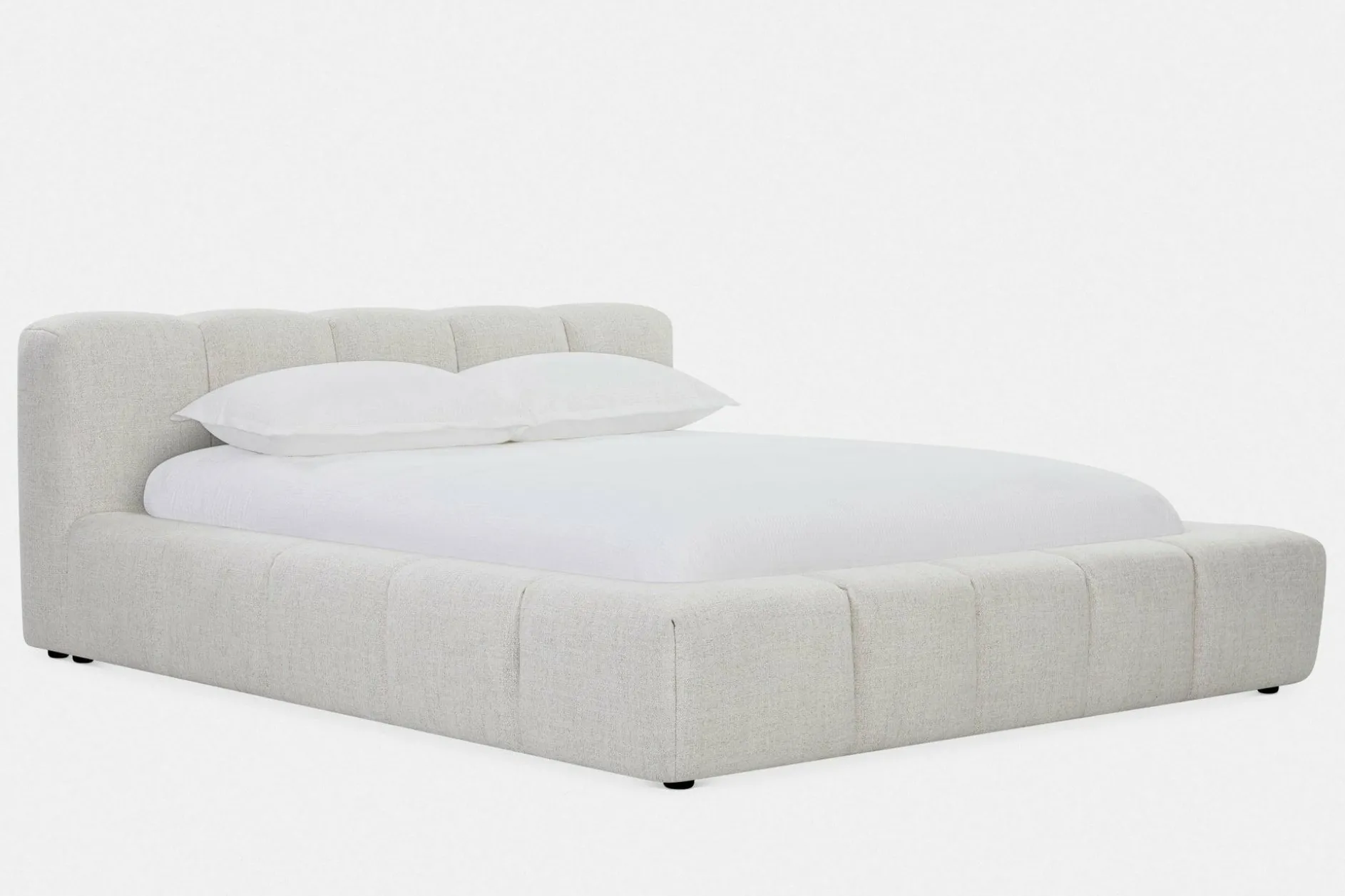 Fiona - Bouclé Fabric Upholstered Bed