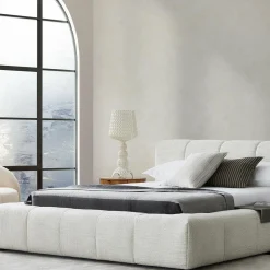 Fiona - Bouclé Fabric Upholstered Bed