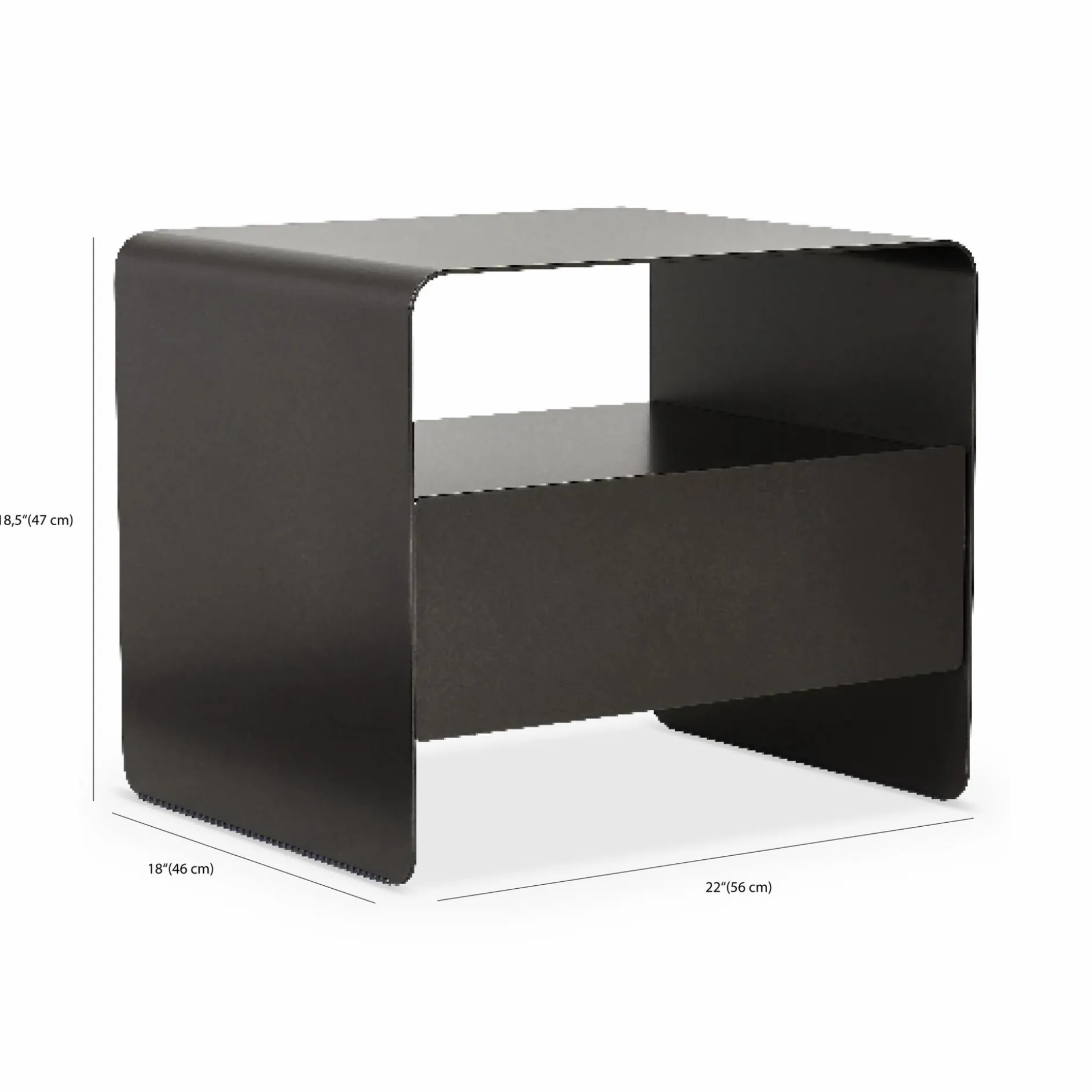 Foglio - Metal Nightstand by Flou
