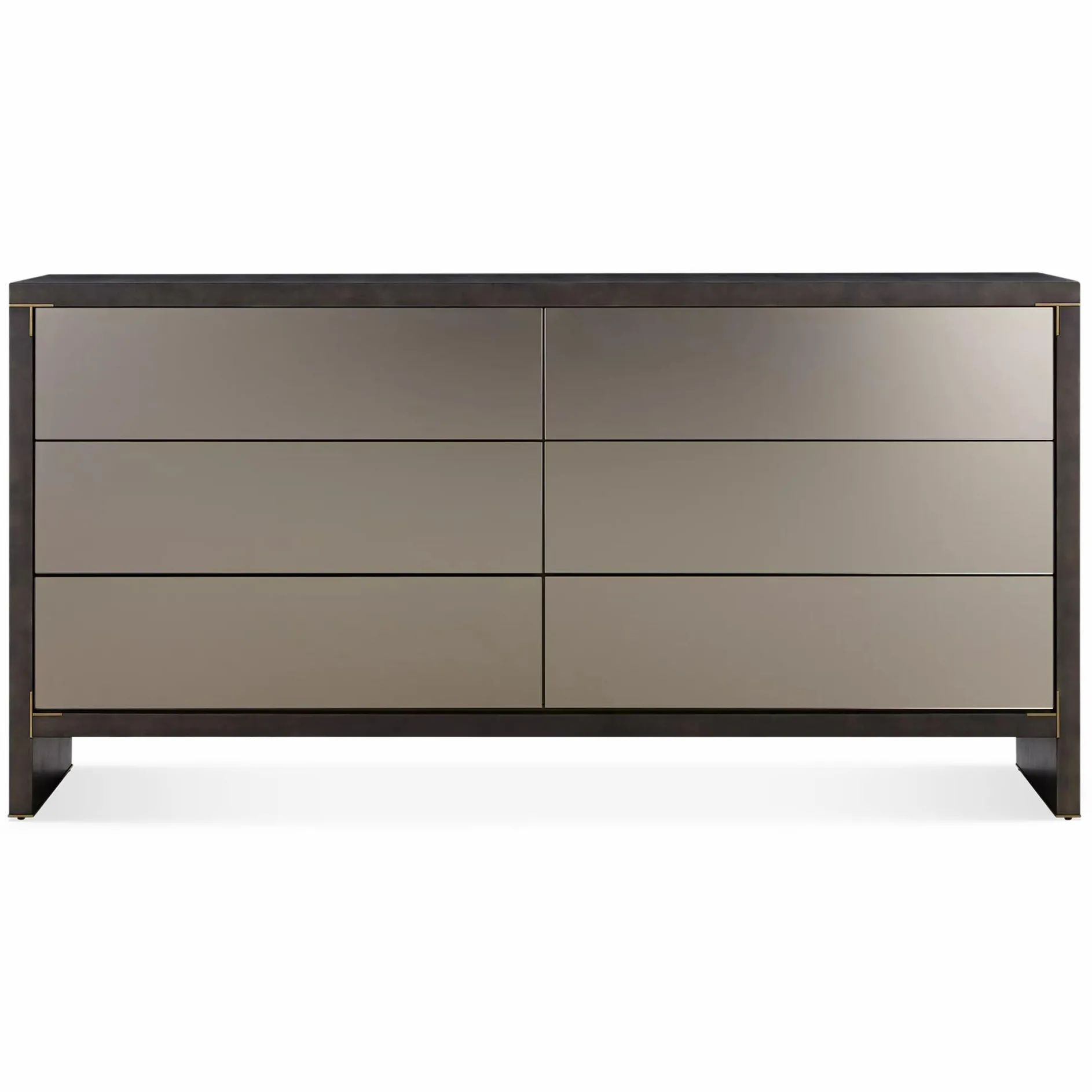 Form - Rustic Oak and Gilded Steel Dresser by Trica