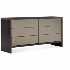 Form - Rustic Oak and Gilded Steel Dresser by Trica