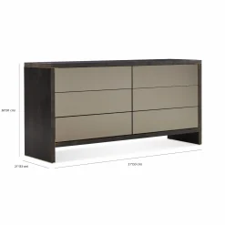Form - Rustic Oak and Gilded Steel Dresser by Trica