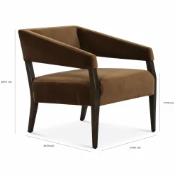 Gary - Velvet Armchair by Four Hands